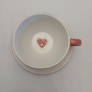 Starbucks Pink and White Tea / Coffee Cup and Saucer